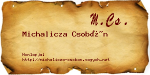 Michalicza Csobán névjegykártya